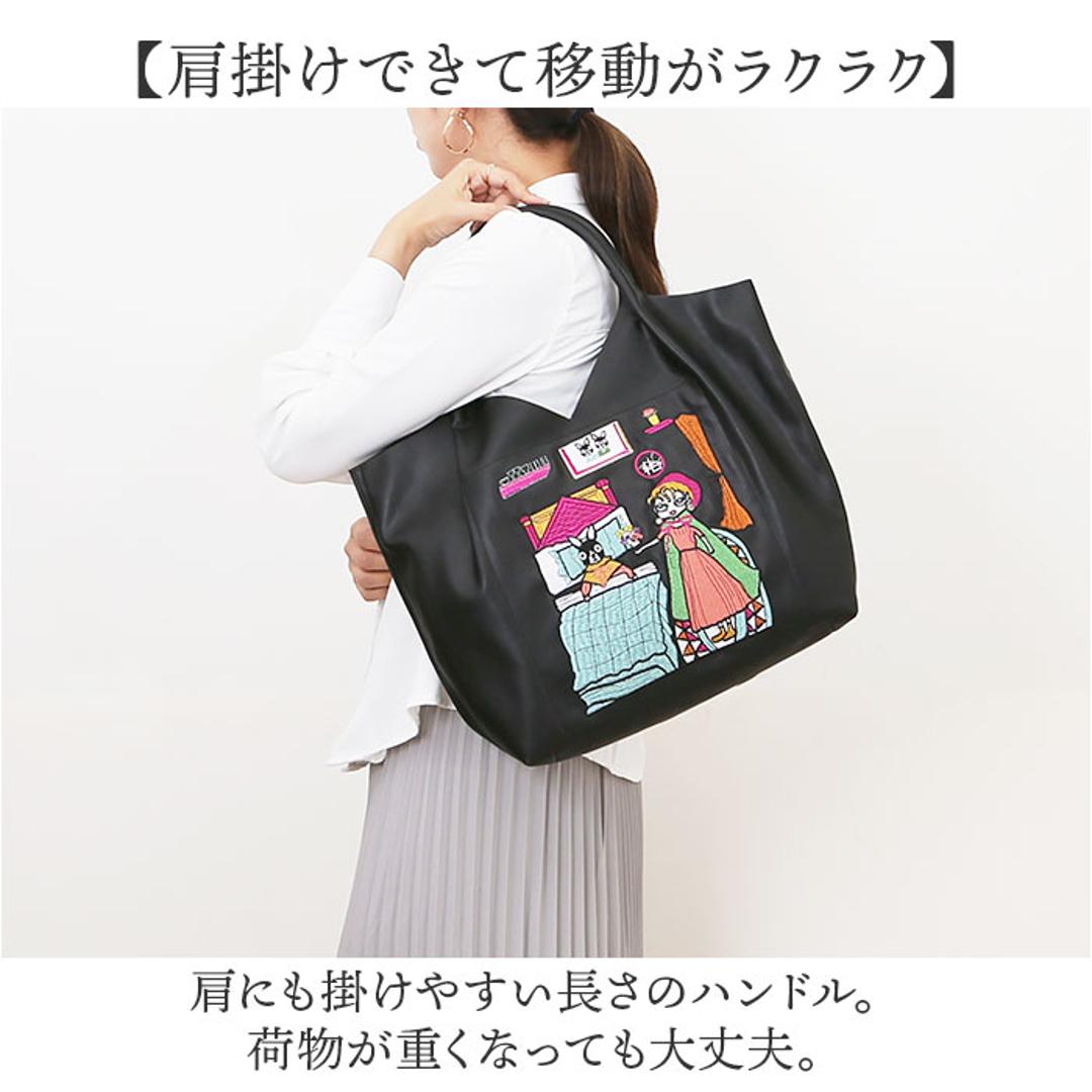 リタちゃん バッグ 83083 通販 トートバッグ トートバック レディース 肩掛け A4 大容量 通学 通勤 大きめ おしゃれ かわいい 大人 女性 オシャレ 可愛い キャラクター カジュアル Lyre ライル L123N レディースバッグ BK ・