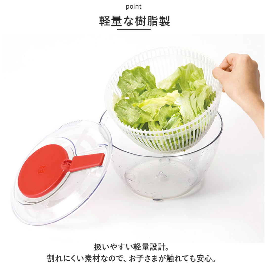 ヴィヴ viv 野菜 水切り 通販 サラダスピナー Lサイズ 野菜水切り器 野菜水切り サラダ ボウル ザル 洗いやすい 大きめ 台所用品 水切りかご シンプル おしゃれ キッチン雑貨 日本製 レッド ・