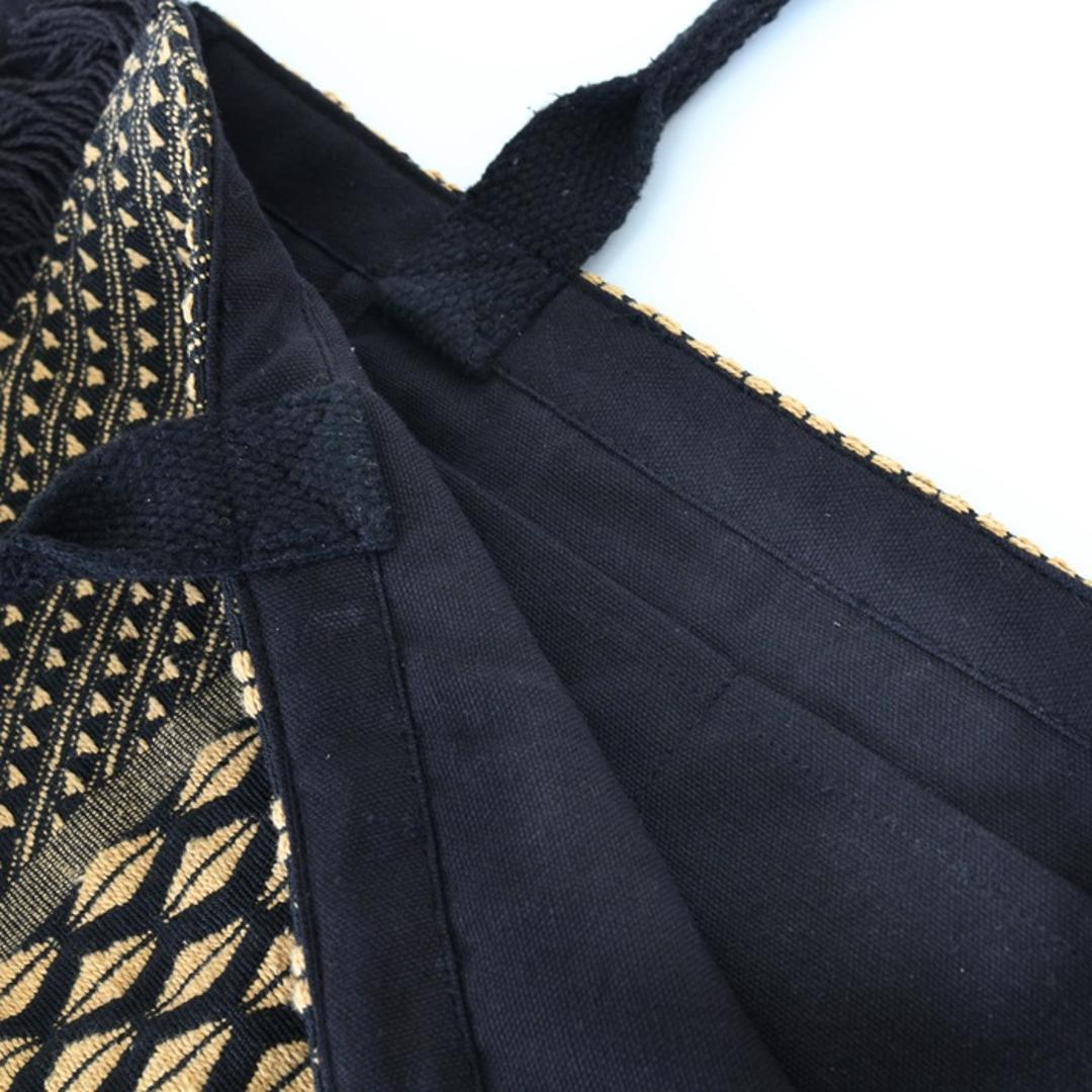 トートバッグ 肩掛け 大容量 通販 トートバック トート 手提げ 旅行バッグ スクエアトート スクエア型 アフリカン シック アジアン雑貨 エスニック エキゾチック レディース メンズ 男女兼用 ユニセックス おでかけ お出掛け お出かけ 旅行 トラベル ブラック ・