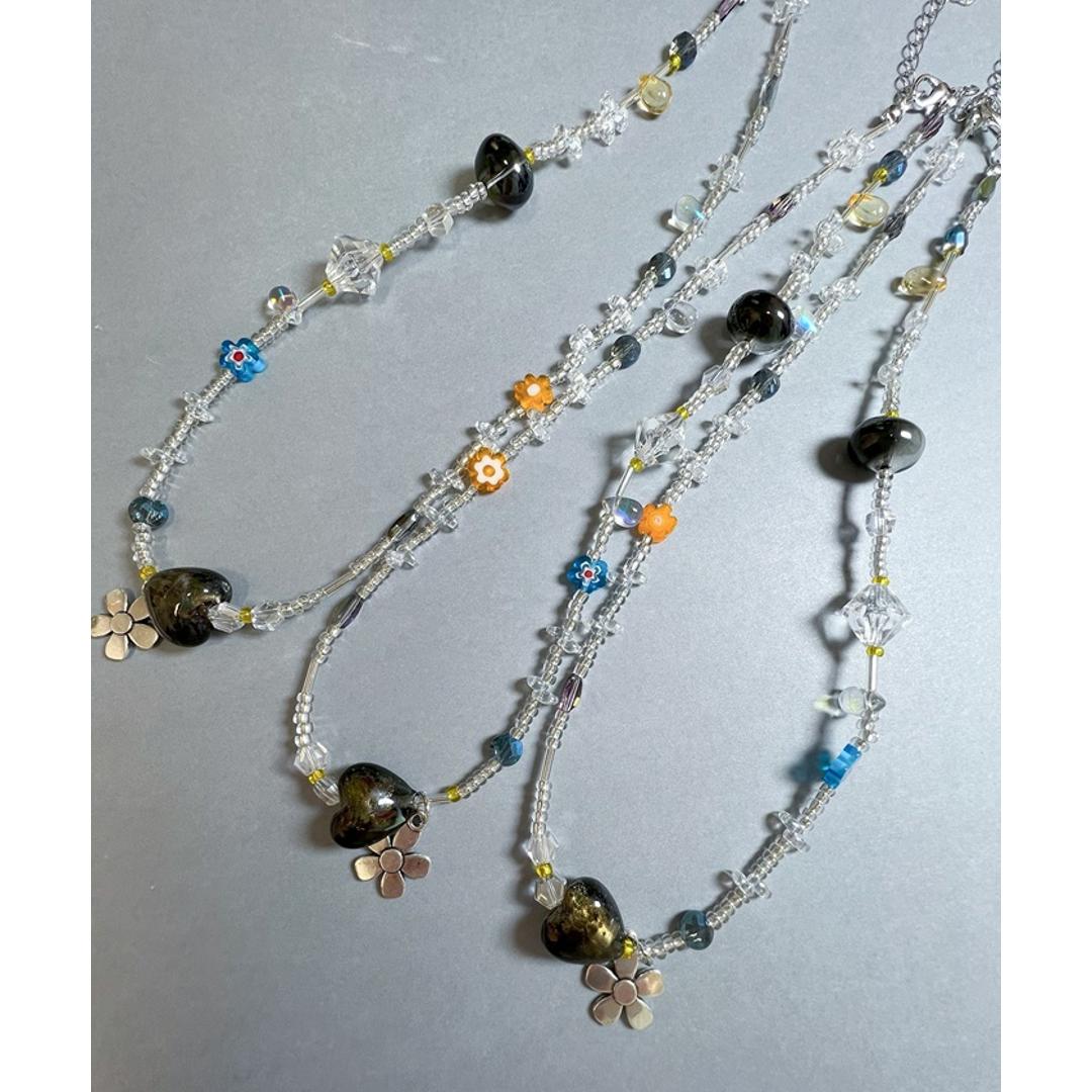 ネックレス ビーズ レディース 通販 ダイヤモンドハーツ nec-1650 Diamond Hearts アクセサリー ビーズネックレス 誕生日 彼女 女性 おしゃれ かわいい 夏 サマー カジュアル ブランド ギフト プレゼント プチプラ 中学生 高校生 シルバー ・