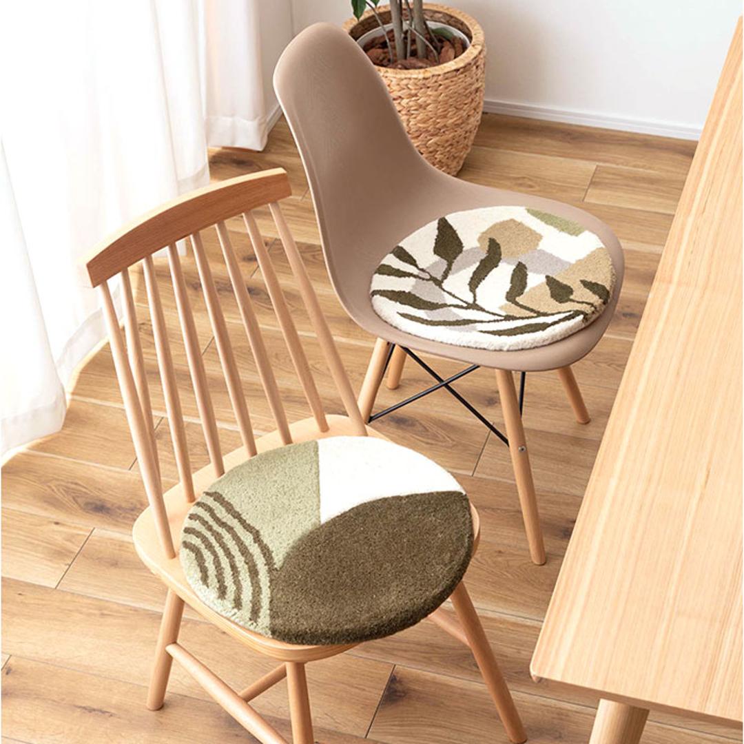 シートクッション 通販 クッション 座布団 チェアパッド 椅子用クッション 座面クッション 円 丸 厚み約1.8cm 直径40cm ダイニング デスクチェアー 椅子 椅子用 車 持ち運び シート シンプル おしゃれ カジュアル ギフト 贈り物 タイプA ・