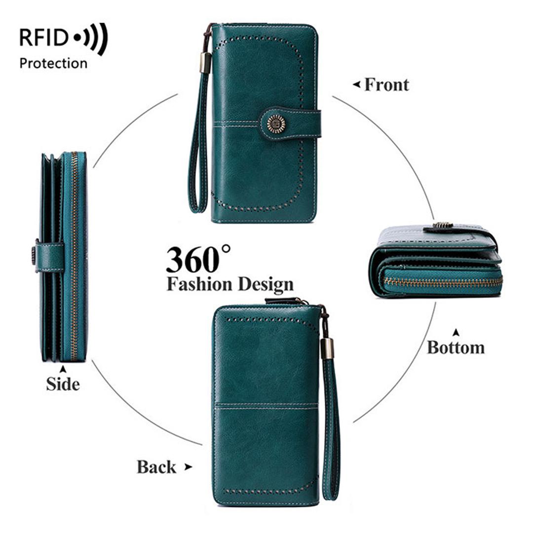 スキミング防止 長財布 レディース 通販 スキミング 防止 財布 長サイフ なが財布 大容量 カードケース カードがたくさん入る カード入れ 多い おしゃれ シンプル ラウンドファスナー RFID 磁気防止 便利 ストラップ スマホ 入る レディース財布 ワインレッド ・