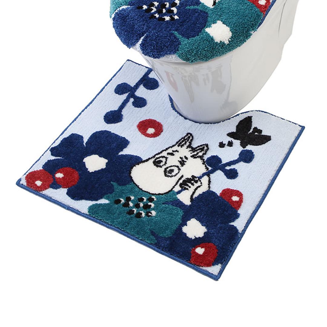 ムーミン トイレマット 通販 トイレ グッズ マット 足元マット トイレ足元マット 洗える 洗濯機で洗える 滑り止め ふわふわ おしゃれ かわいい 北欧 キャラクター MOOMIN 可愛い ちょうちょ 蝶々 ヨコズナクリエーション トイレファブリック トイレ用品 ペルホネンムーミン ・