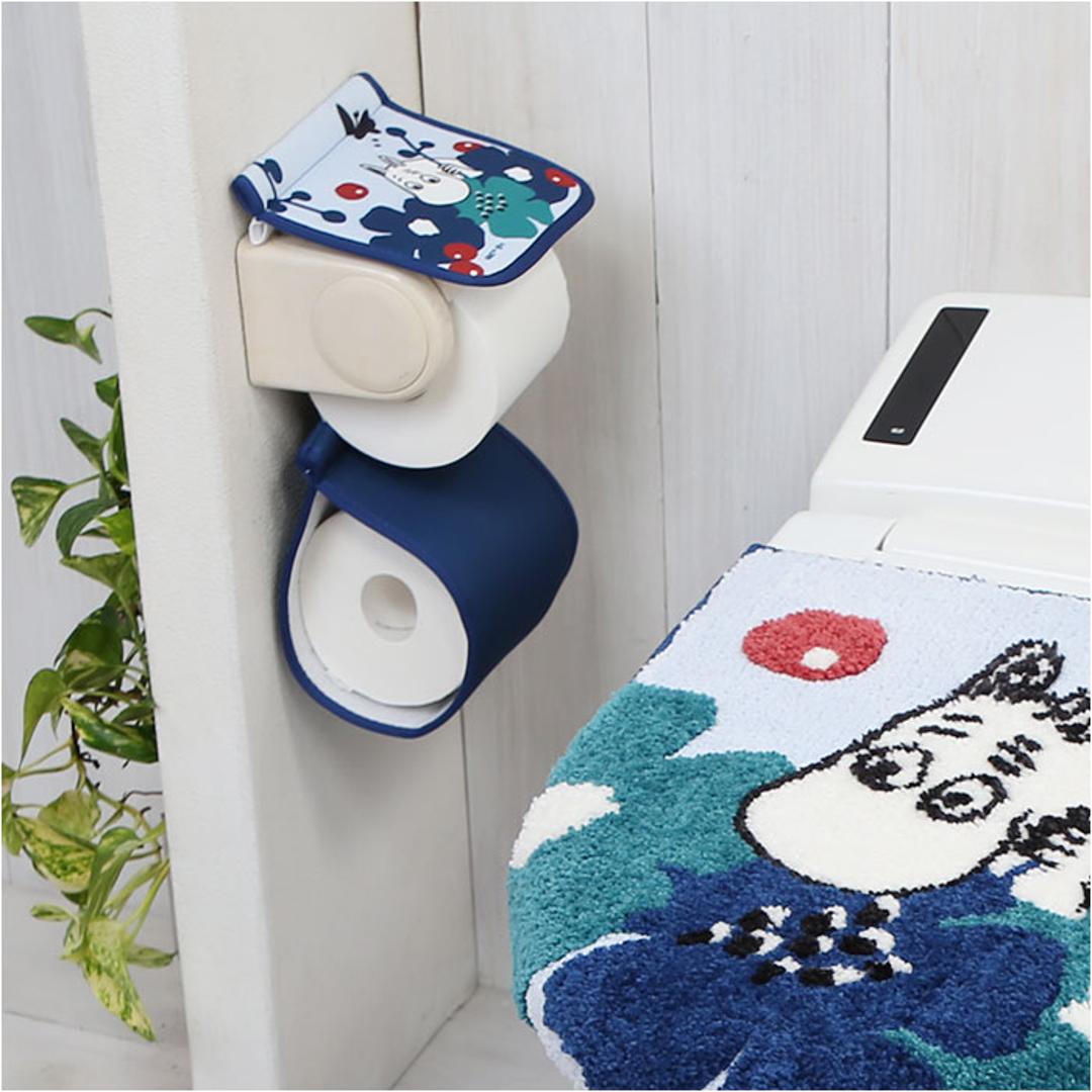 ムーミン トイレ グッズ 通販 トイレットペーパーホルダーカバー トイレペーパーホルダーカバー トイレットペーパーカバー キャラクター 北欧 洗える 洗濯機 おしゃれ かわいい オシャレ 可愛い MOOMIN ちょうちょ トイレファブリック トイレ用品 ペルホネンムーミン ・