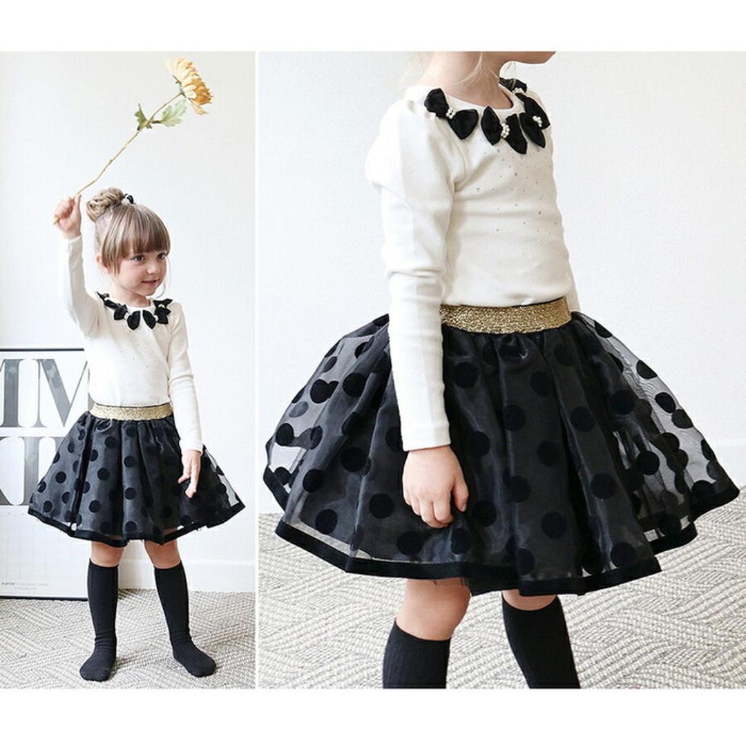 Rora 女の子 キッズ 長袖 Tシャツ 通販 ロンT 10005991 長袖Tシャツ カットソー リボン キラキラ おしゃれ かわいい オシャレ 可愛い フォーマル 入園式 卒園式 こども 女子 小学生 トップス 子ども服 子供服 キッズファッション ホワイト 100cm