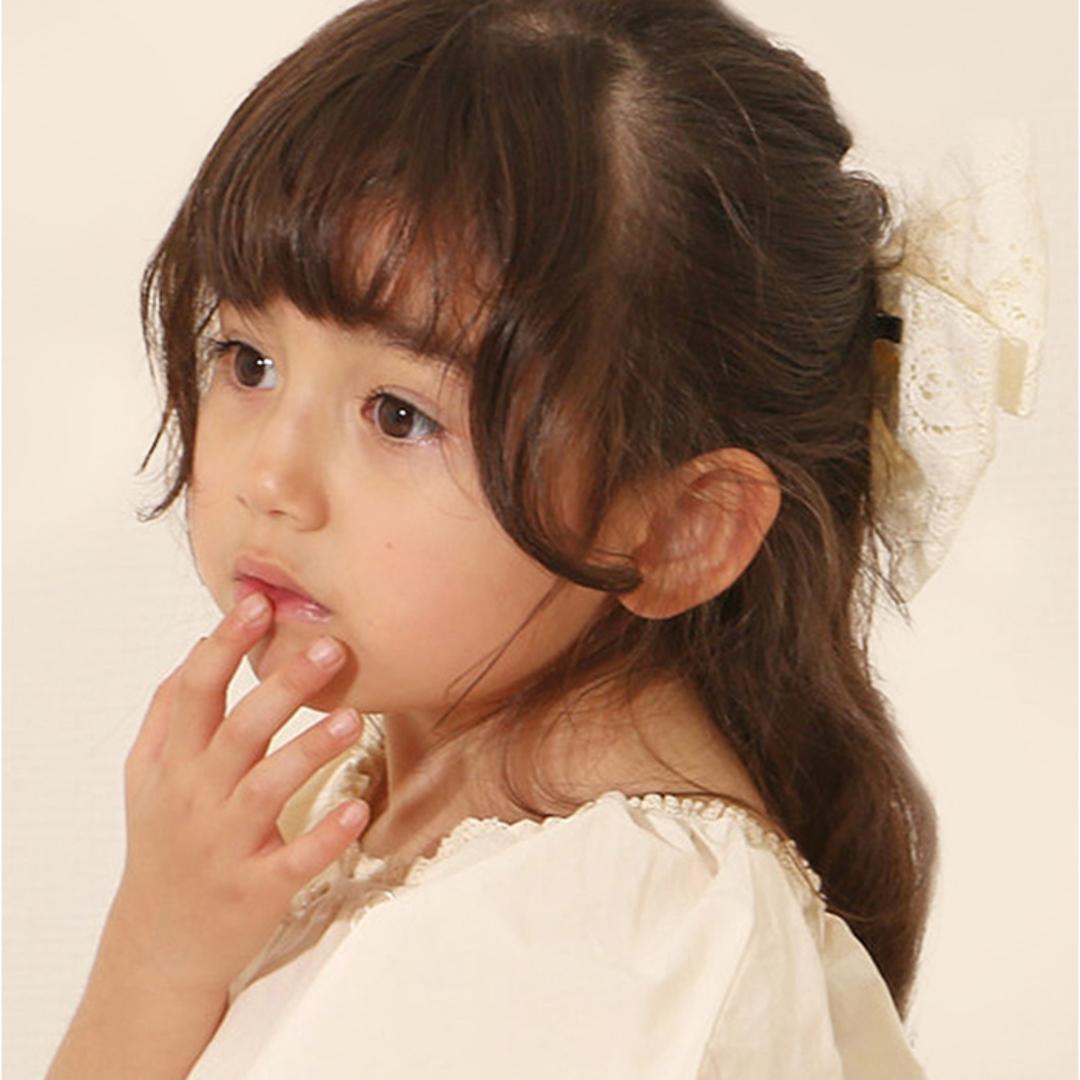 RORA ヘアクリップ 通販 ローラ エリザ バレッタ ヘアアクセサリー 髪飾り キッズ 子供 子ども こども リボン レース 大きめ しっかり かわいい おしゃれ 女の子 女子 入園式 卒園式 入学式 卒業式 フォーマル 発表会 結婚式 キッズファッション キナリ ・