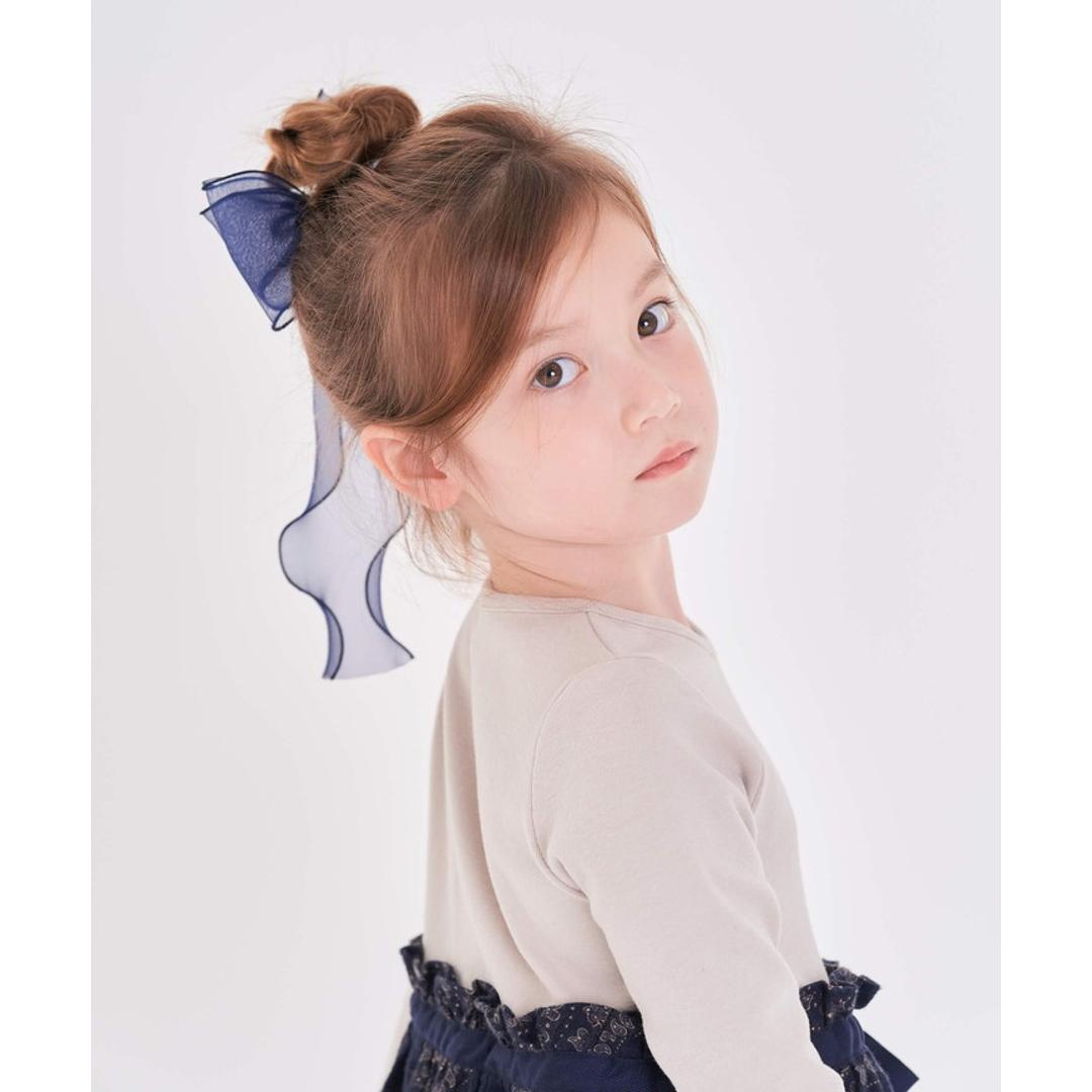 Rora キッズ ヘアゴム リボン 通販 オーガンジー 38042101 アンジュオーガンジーリボンヘアゴム 大きめ 女の子 大人っぽい 卒園式 入学式 卒業式 おしゃれ かわいい オシャレ 可愛い ヘアアレンジ ヘアーアクセサリー ヘアアクセサリー キッズファッション ブラック フリー
