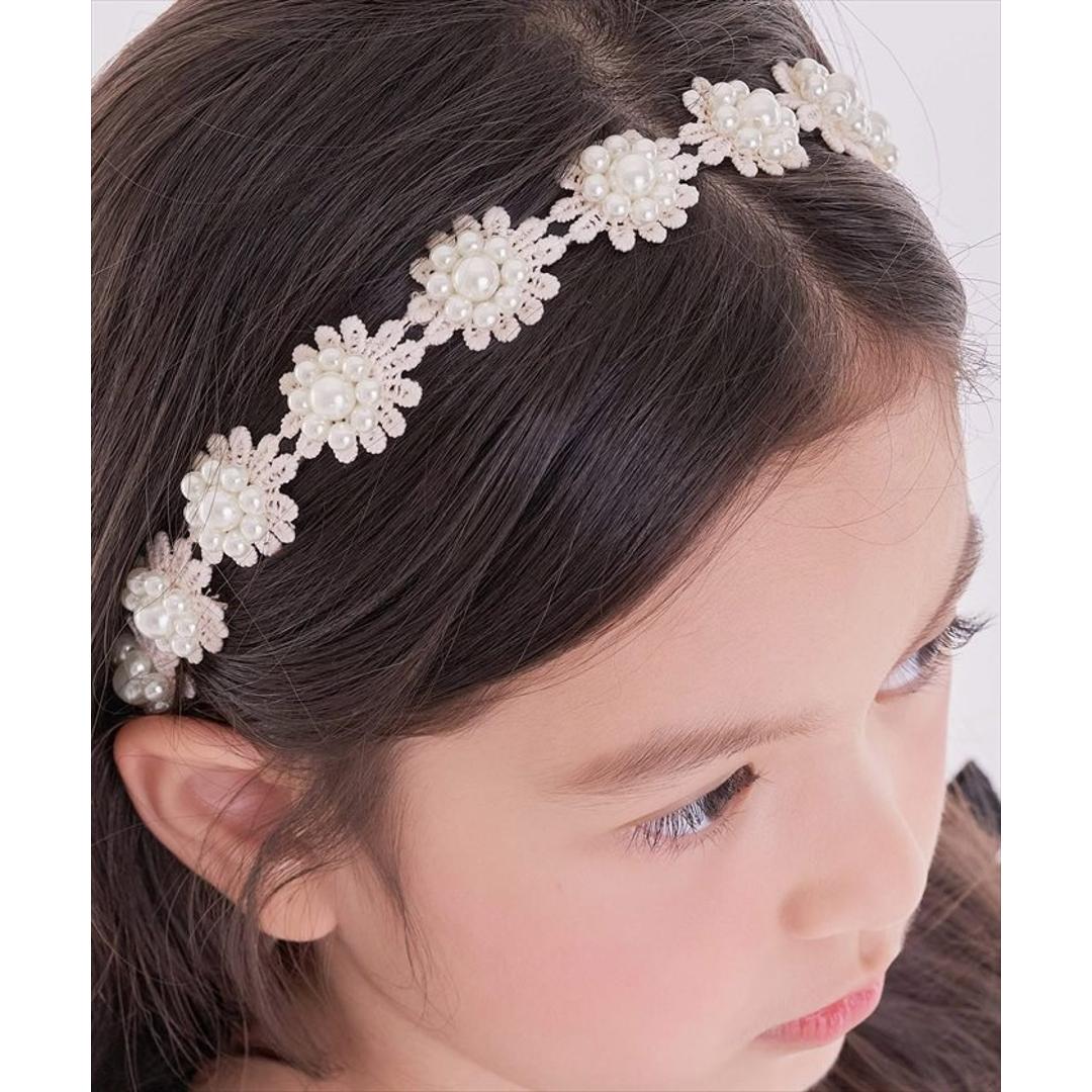 Rora カチューシャ 通販 レース パール 48222102 髪飾り ヘッドドレス 子供 女の子 フォーマル 可愛い おしゃれ 発表会 入園式 卒園式 入学式 子ども用アクセサリー ヘアアレンジ ヘアーアクセサリー ヘアアクセサリー キッズファッション ベージュ フリー