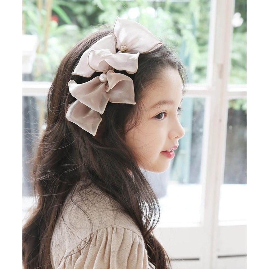 カチューシャ キッズ リボン 大きめ 通販 ヘッドドレス 髪飾り 女の子 子供 子ども こども セレモニー 入学式 結婚式 卒園式 卒業式 ピアノ発表会 フォーマル かわいい おしゃれ ヘアアレンジ ヘアーアクセサリー ヘアアクセサリー キッズファッション ブラック フリー