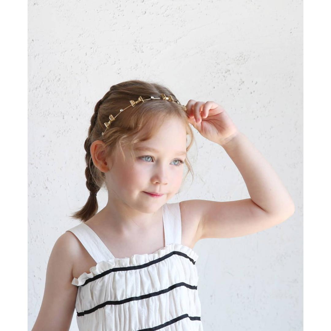 細い カチューシャ キッズ キラキラ リボン 通販 ヘッドドレス 髪飾り 女の子 子供 子ども こども セレモニー 卒園式 入学式 卒業式 結婚式 ピアノ発表会 かわいい おしゃれ シンプル ヘアアレンジ ヘアーアクセサリー ヘアアクセサリー キッズファッション ゴールド フリー