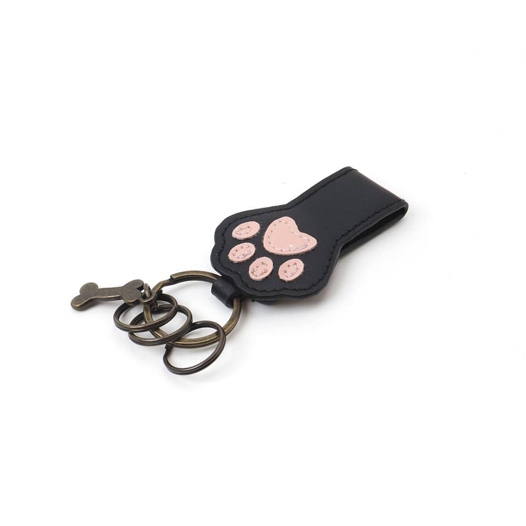 キーリング かわいい 通販 キーホルダー キーチャーム 肉球グッズ ブブリン カギ 鍵 かぎ マグネット付き 可愛い おしゃれ オシャレ レディース 女性 女の子 犬 イヌ いぬ アニマル 動物 ギフト プレゼント 犬グッズ グッズ 小物 生活雑貨 ブラック ・