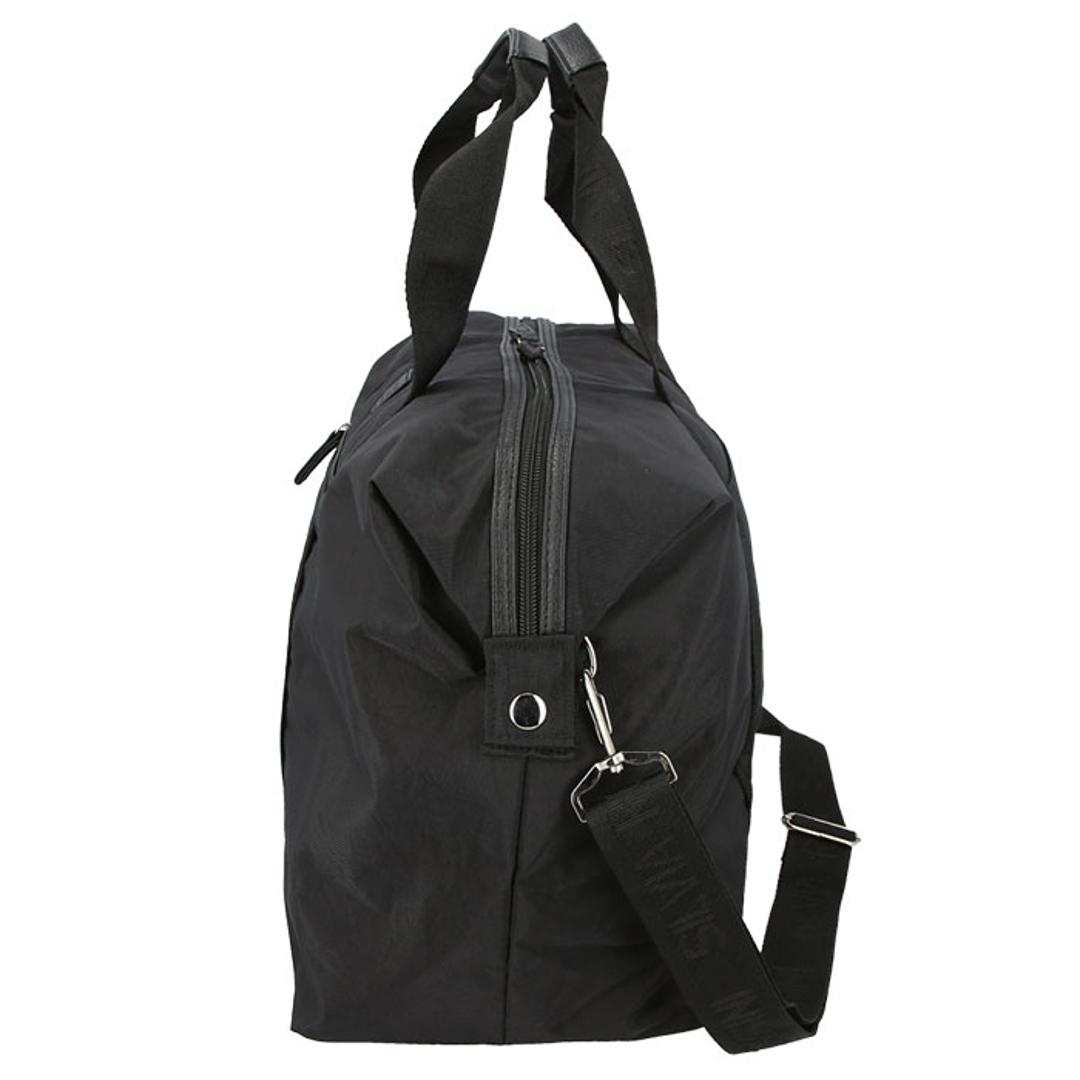 ADEL アデル ボストンバッグ 通販 キャリーオンバッグ 大容量 2WAY 軽量 キャリーオン ショルダー ショルダーバッグ 肩掛け 紐付き 無地 シンプル 底鋲付き ナイロン おしゃれ 旅行 ブラックブラック ・