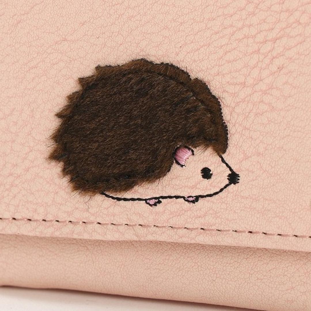 財布 レディース 三つ折り 通販 三つ折り財布 三つ折財布 折財布 折り財布 レディース財布 折りたたみ財布 折り畳み財布 さいふ サイフ コンパクト かわいい 可愛い おしゃれ オシャレ 女性 女の子 ハリネズミのハリー プレゼント ギフト アイボリー ・