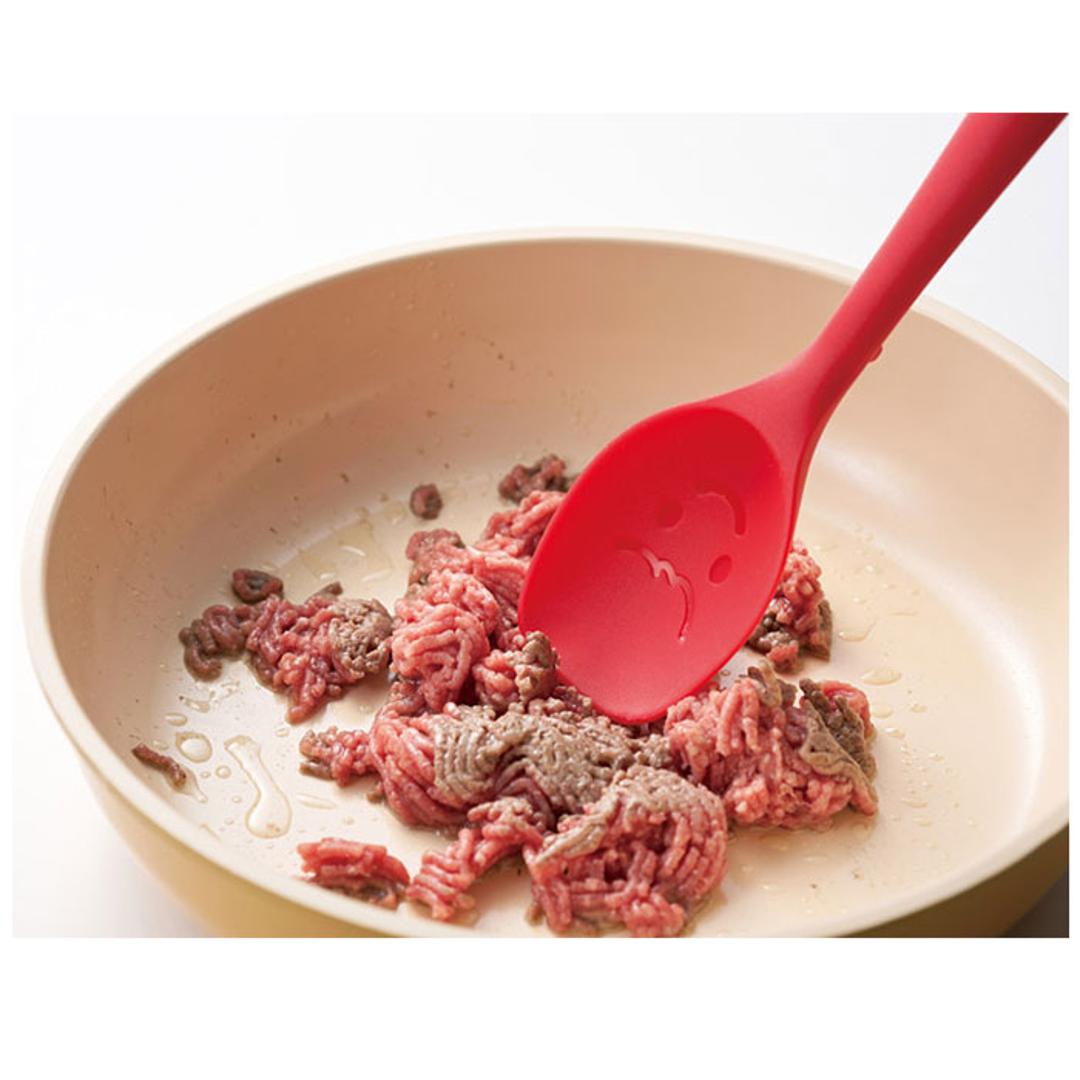 シリコンスプーン 料理 通販 これは便利 ラクラク調理スプーンセット クッキングスプーン フライ返し 調理スプーン スプーン 大 ビッグスプーン 取り分けスプーン サービングスプーン お玉 おたま さじ 匙 キッチンツール 調理器具 キッチン用品 台所用品 レッド ・