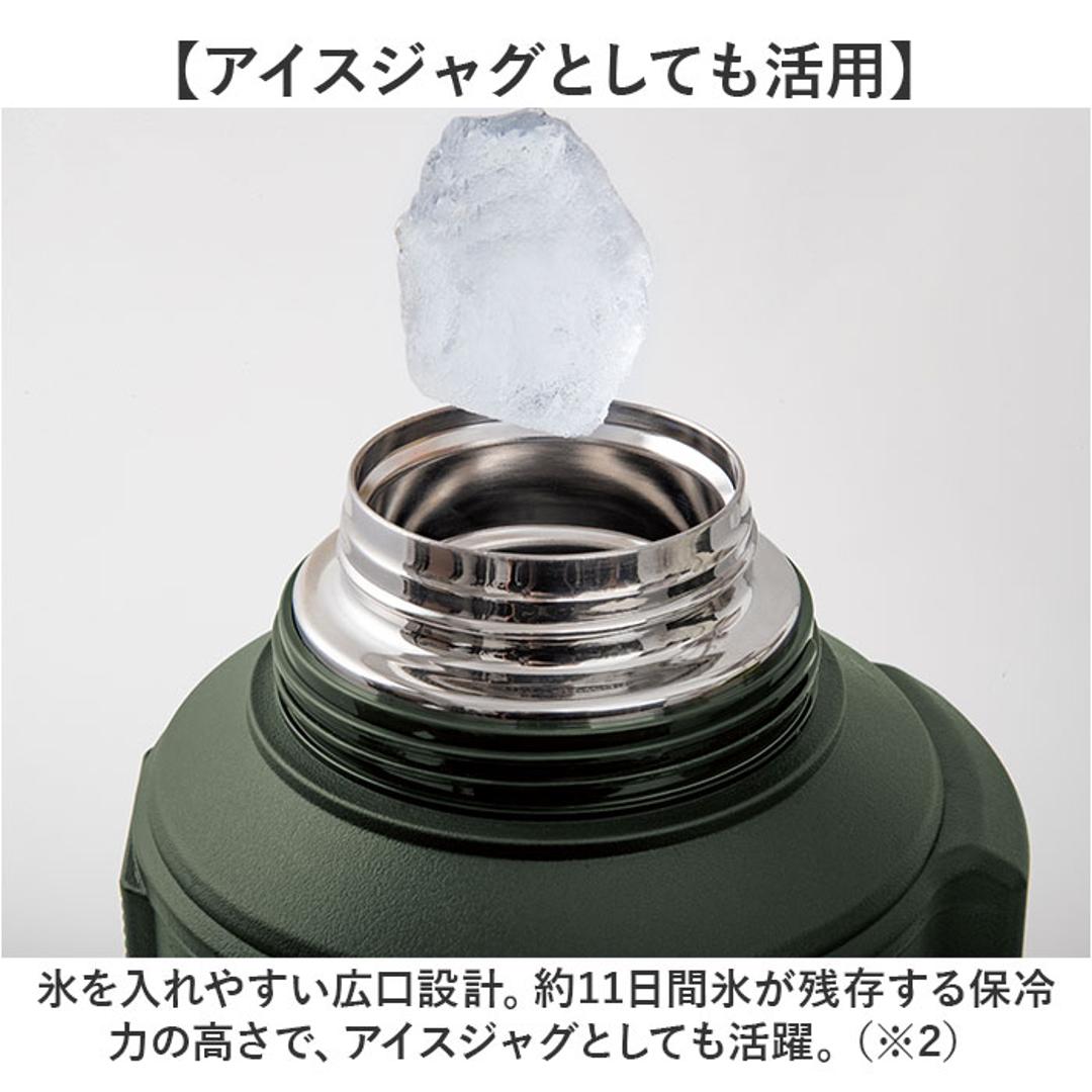 ピーコック 水筒 3リットル 通販 peacock ステンレスボトル 3L 大容量 ボトル 魔法瓶 コンテナボトル ジャグ マグ アイスジャグ マイボトル 保冷 保温 ハンドル付き 真空断熱 大きめ スポーツ 部活 大きい サイズ おしゃれ メンズ キャンプ カーキ ・