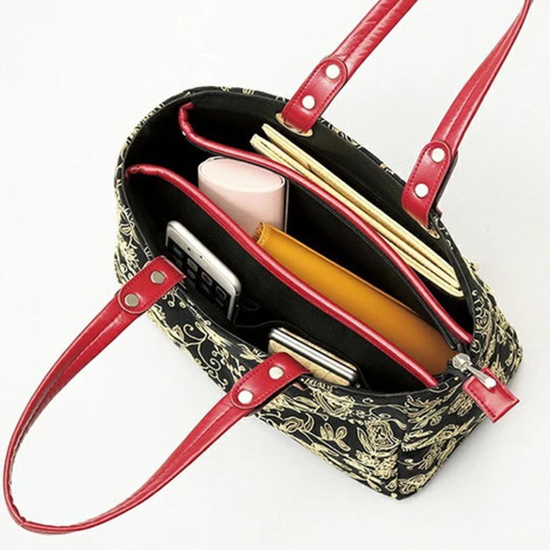 ショルダーバッグ 2way レディース 954144 通販 ショルダーバック ショルダー 肩掛け ななめ掛け 斜めかけ トート 手提げ トートバッグ トートバック 柄 おしゃれ 京都三昌 ペイズリー ギフト プレゼント 贈り物 レディースファッション ショルダーバッグ/ブラック ・