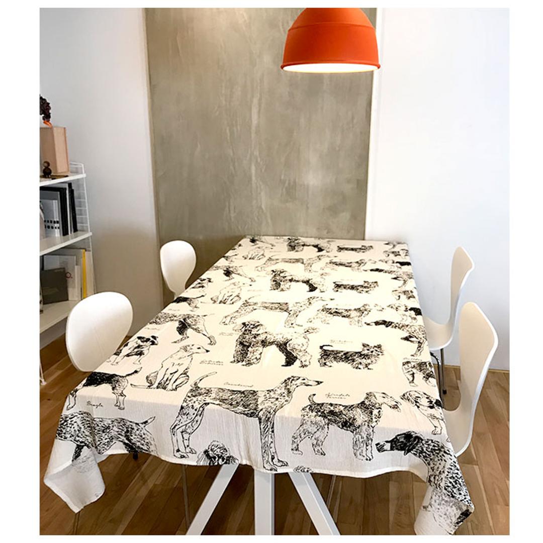 マルチカバー ソファー 夏 通販 おしゃれ ベッドカバー ソファカバー 目隠し カーテン ビデオ会議 背景 シンプル 綿 コットン インド綿 シック モノトーン MONO イラスト ファブリック KEY STONE キーストーン MUCOMODOドッグ ・