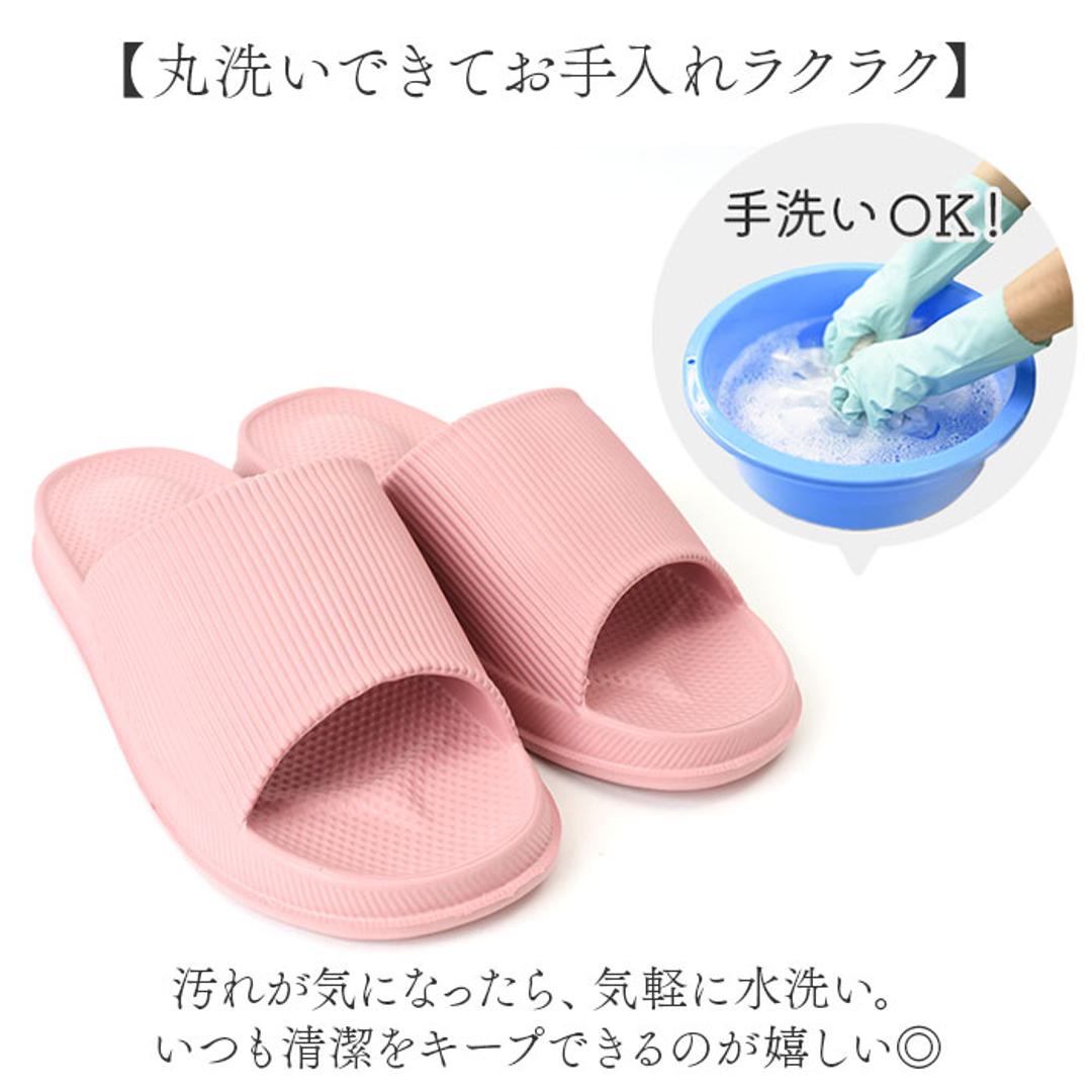 オクムラ スリッパ 通販 サンダル シャワーサンダル バススリッパ ビーチサンダル ベランダサンダル バスサンダル スライドサンダル 水に濡れても滑りにくい 滑りにくい プール ベランダ 旅行 洗える 丸洗い 靴 メンズ靴 ブルー Lサイズ