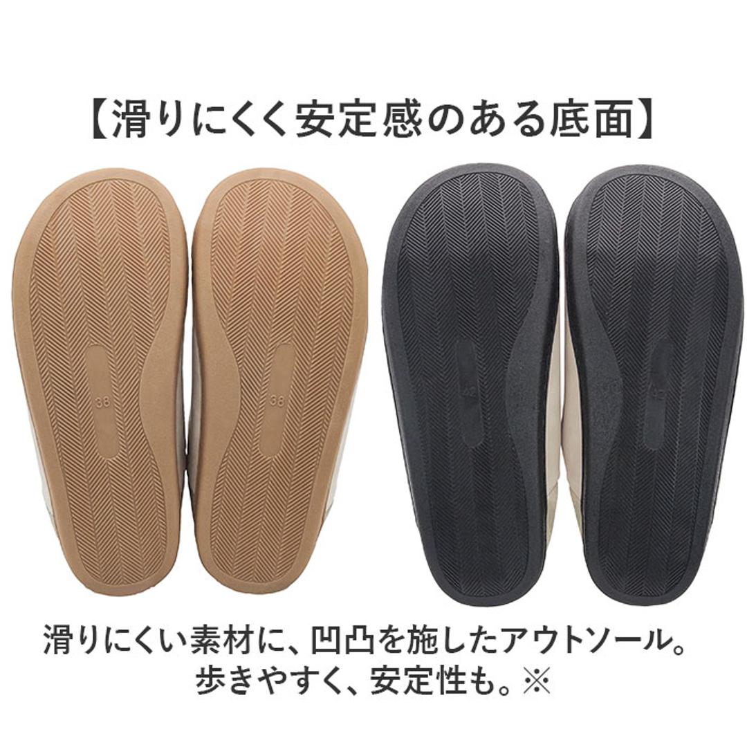 ピエーデ スリッパ Piede 通販 ルームシューズ ルームスリッパ ルームサンダル 室内履き 部屋履き 室内スリッパ 前詰まりスリッパ インソール取り外しスリッパ 厚底 来客用 室内用 フェイクレザー 合皮 おしゃれ シンプル 無地 かわいい オシャレ アイボリー M(約22-24cm)