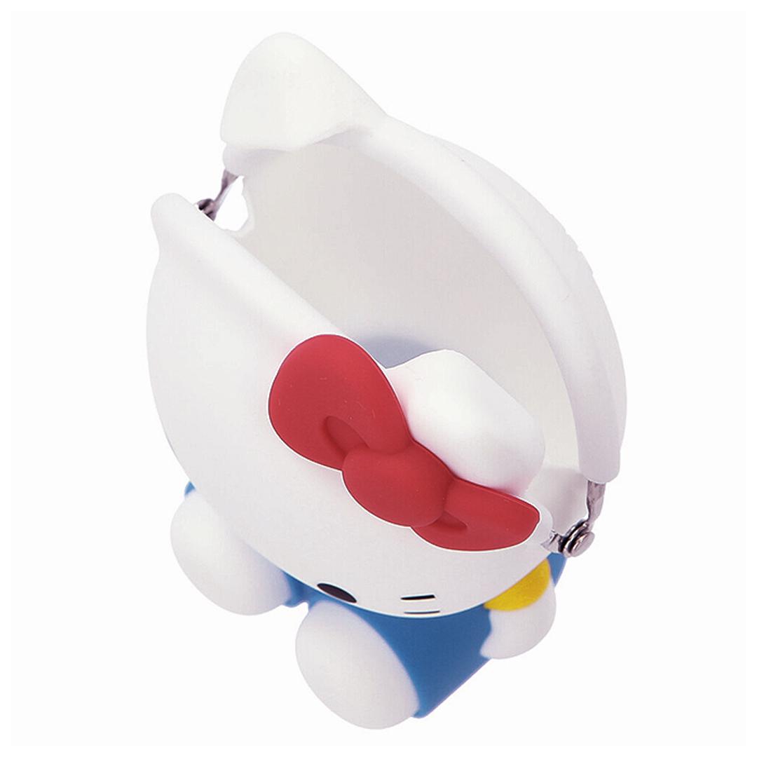 がま口 小銭入れ かわいい 通販 キティ キャラクター グッズ コインケース ミニ財布 小物入れ がまぐち 財布 リップケース 薬ケース マルチポーチ おしゃれ シリコン ブランド ピージーデザイン 可愛い ハローキティブルー ・
