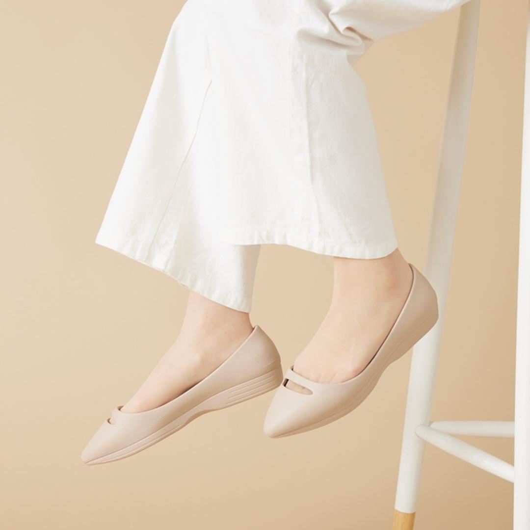 リカバリーサンダル パンプス 通販 フラットパンプス レインパンプス リカバリー PROFEEL プロフィール リカバリーパンプス PRF-001 軽量 軽い 耐水 洗える 履きやすい 歩きやすい 疲れにくい レディースシューズ レディース靴 ブラック S(22.5-23cm)