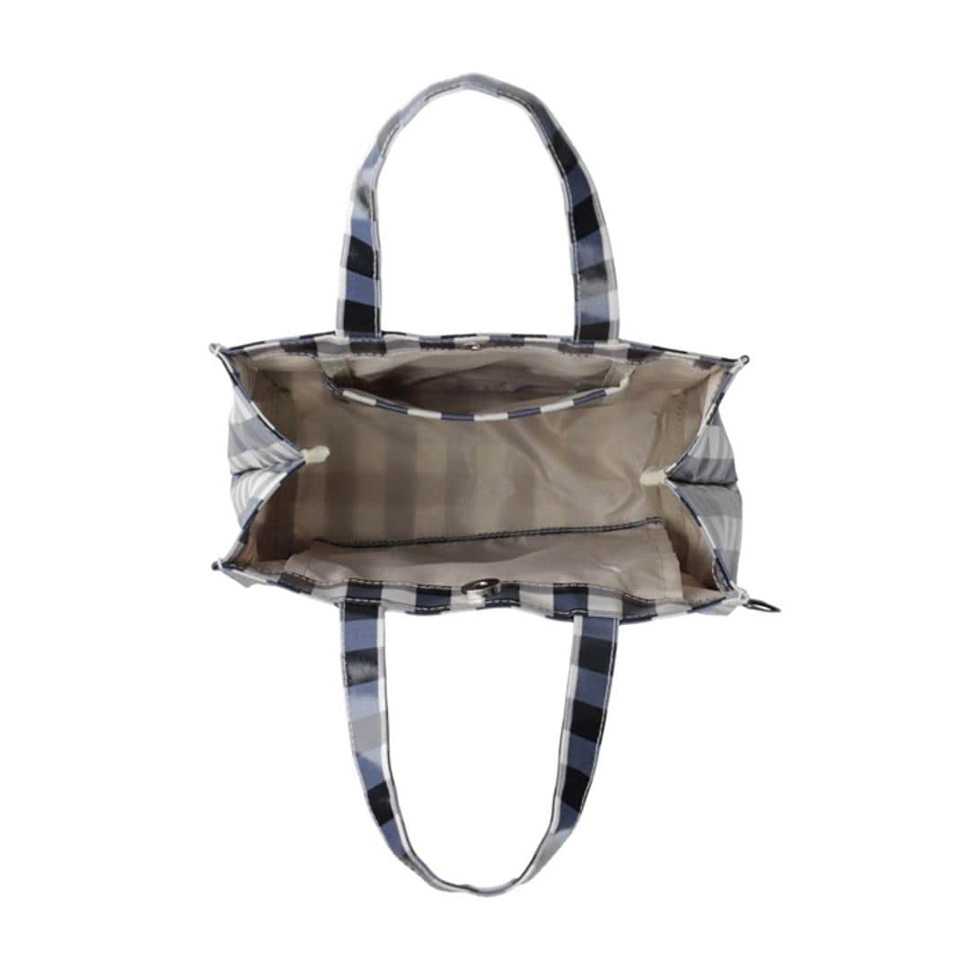 ルートート トートバッグ ラミネート ROOTOTE 1029 通販 トートバック トート バッグ 小さめ レディース 通学 通勤 ランチバッグ ランチトート 手提げバッグ 手提げかばん かわいい おしゃれ チェック ギンガムチェック SQUARE スクエア C_GREEN ・