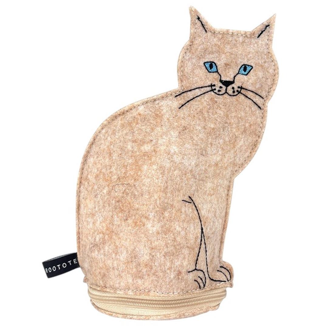 ルートート ROOTOTE ポーチ 3622 通販 ねこ 猫 ネコ 小物入れ コスメポーチ ペンケース メイクポーチ メガネケース レディース おしゃれ かわいい フェルト withROO ウィズルー ウイズルー オスワリネコ インテリア レディースバッグ SHIRO ・
