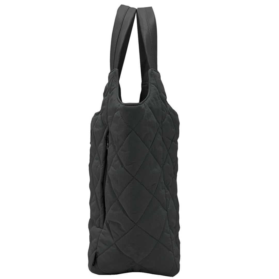 ROOTOTE ルートート トートバッグ 3674 通販 トートバック 肩掛けバッグ 肩掛けカバン 通勤 通学 軽量 軽い 自立 はっ水 ナイロン 仕切りあり 仕切り付き キルティング 整理整頓 Parootie ROUND Quilt レディースバッグ BLACK ・