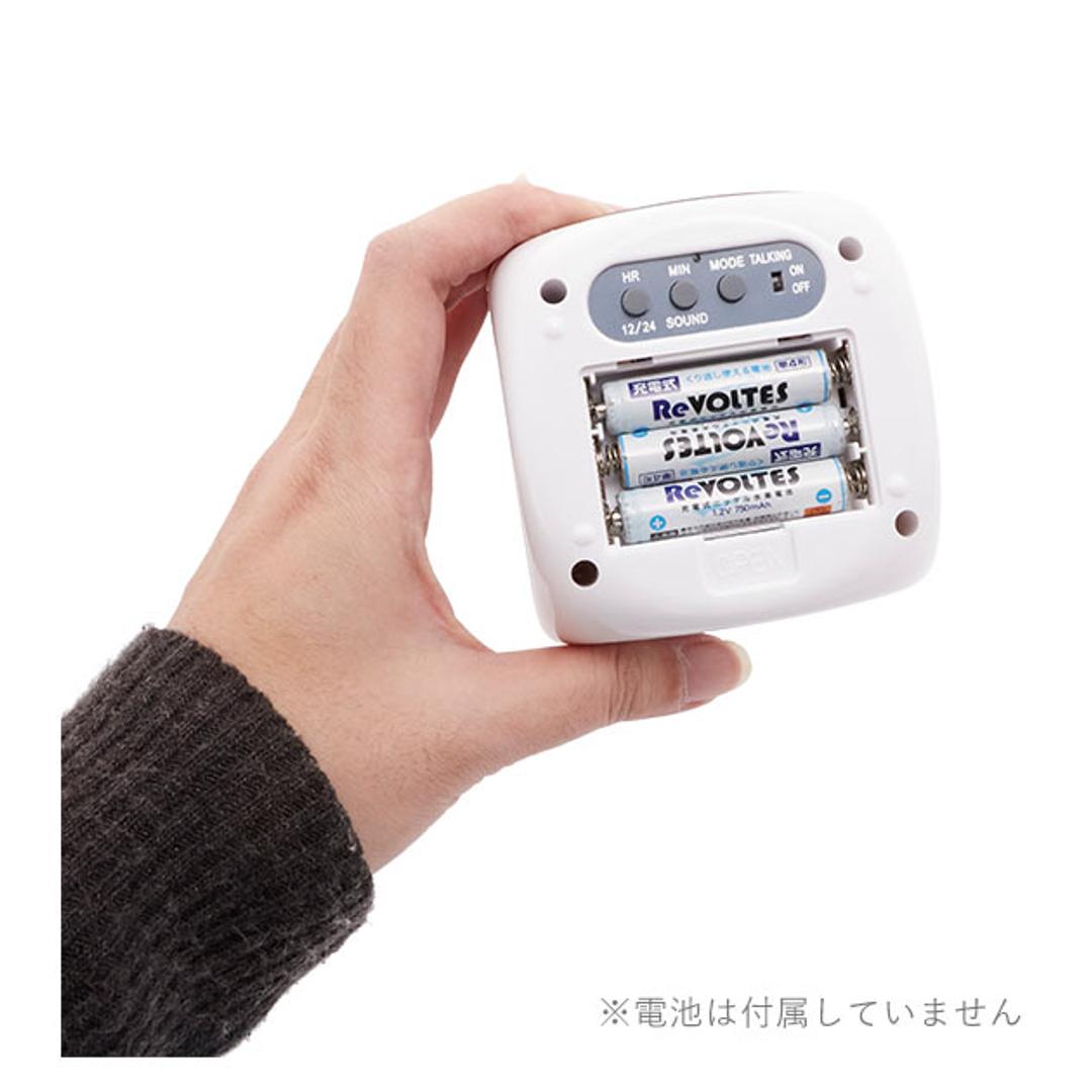 置き時計 おしゃれ デジタル 通販 置時計 夜も見える 時計 プロジェクター 光る ライト 音声 目覚まし 音声機能 読み上げ トーキングクロック Talking Clock 目覚まし時計 かっこいい 音で知らせる 声で知らせる 音でお知らせ 声でお知らせ しゃべる 話す 048043.ホワイト ・