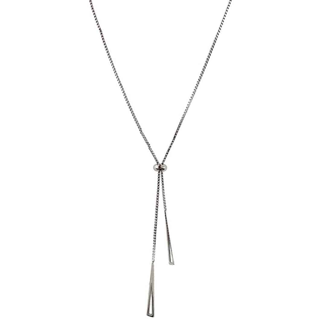 ネックレス レディース シンプル 通販 ペンダント Y字 ループネックレス レディースジュエリー レディースアクセサリー おしゃれ 大人 かわいい 可愛い オシャレ 大人っぽい カジュアル Diamond Hearts ダイヤモンドハーツ nec-032 シルバー ・