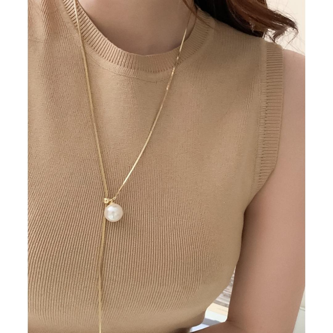 ネックレス レディース シンプル 通販 ペンダント 首飾り アクセサリー ジュエリー パール 真珠 大人 かわいい おしゃれ 可愛い オシャレ 女性 パールループタイネックレス nec-065 ダイヤモンドハーツ Diamond Hearts ゴールド ・