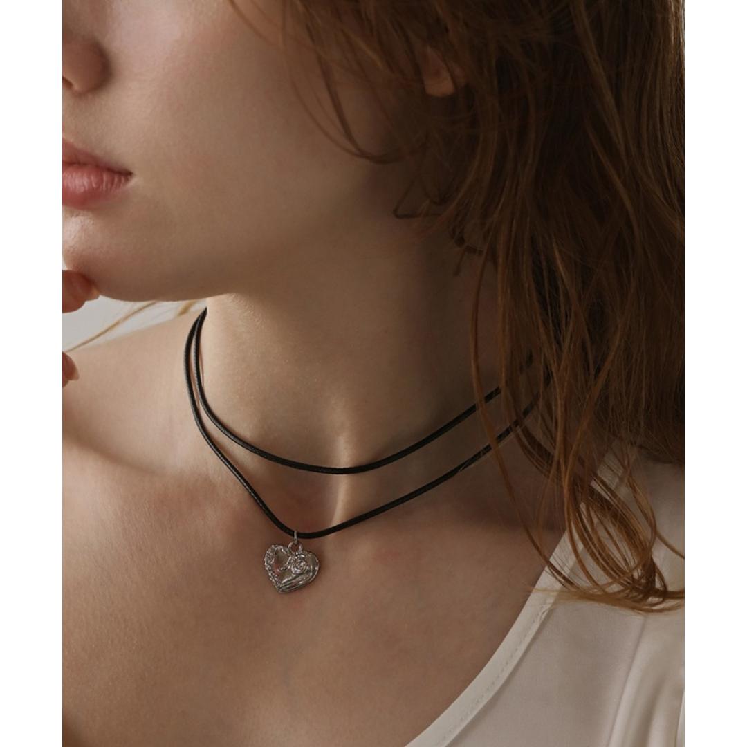 ハートチャームネックレス ダイヤモンドハーツ 通販 レディース Diamond Hearts アクセサリー ジュエリー ハートチャーム ペンダント チャーム ハート おしゃれ かわいい カジュアル きれいめ 首飾り シンプル 贈り物 ギフト プレゼント 誕生日 シルバー 45cm