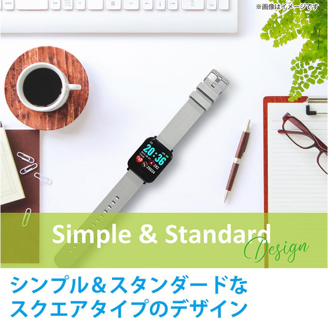 クレファー 腕時計 CREPHA TS-SMW002 通販 スマートウォッチ スポーツウォッチ デジタル シリコン メンズ レディース デジタルウォッチ T-SPORTS 時計 防水 抗菌 紛失防止 おしゃれ 運動 ジム スポーツ トレーニング ブラック ・