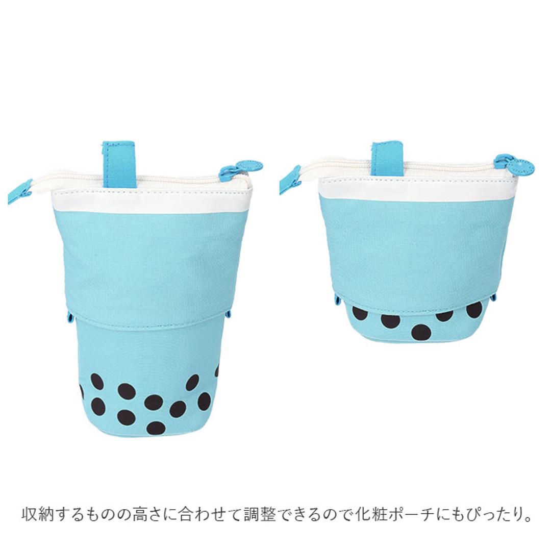 ペンケース かわいい 通販 タピオカ 筆箱 ふで箱 ふでばこ 文房具 文具 ポーチ 筆入れ 女の子 男の子 小学生 中学生 高校生 大学生 学生 便利 ブルー ・