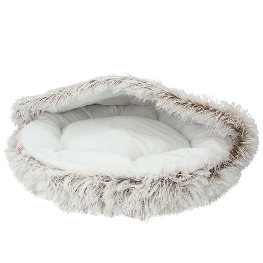 ペット ベッド ドーム 型 通販 丸型 クッション ベーシック フェイクファー ロングファー マカロン ドーム型 マカロンベッド 冬ベッド 冬用ベッド 滑り止め付き ふかふか ふわもこ ふわふわ ブラウン グレー ピンク かわいい イヌ いぬ 犬 ねこ ネコ 猫 イヌ用 いぬ用 犬用 ピンク 【即日発送】ベーシック