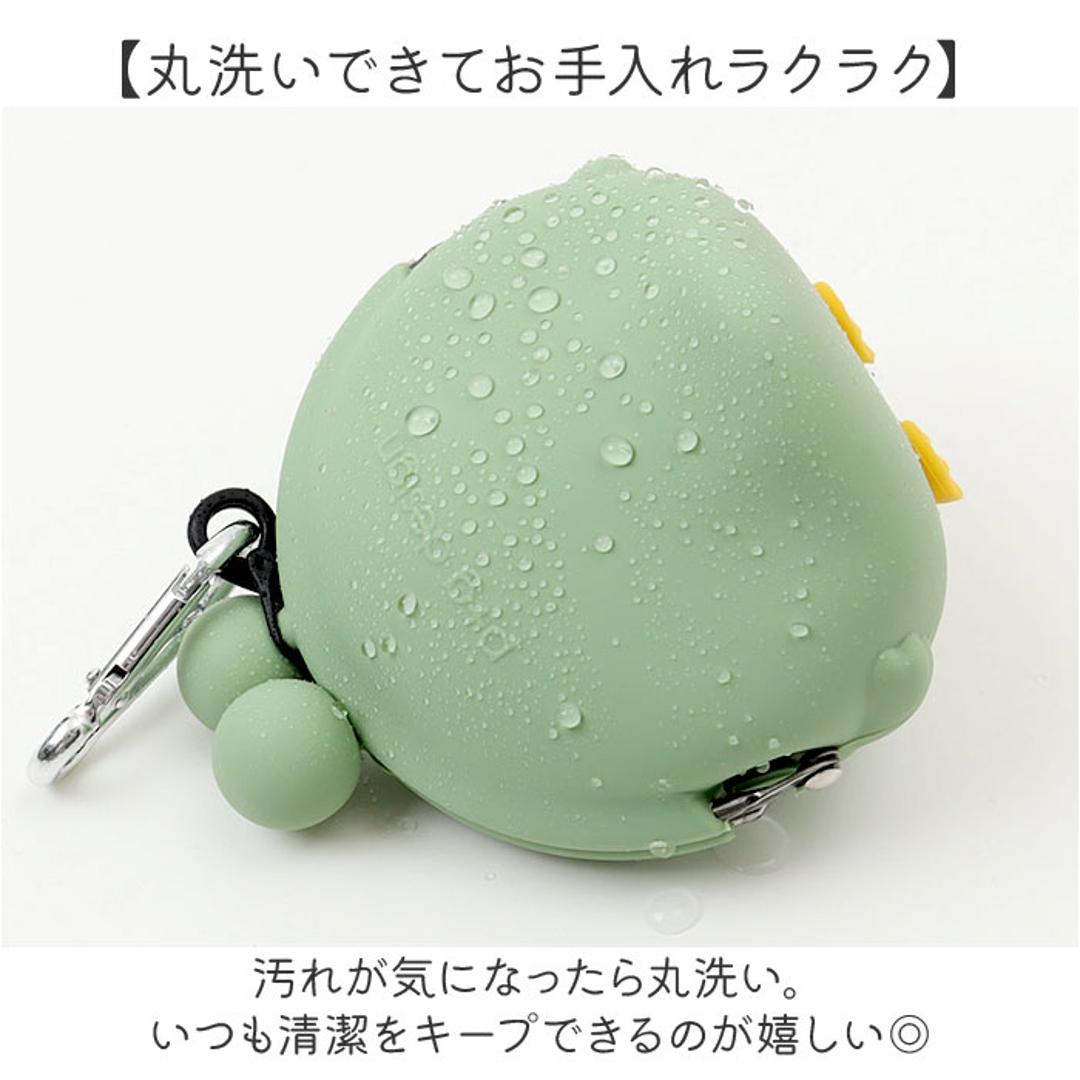 シリコン がま口 キャラクター 通販 シリコンポーチ がま口財布 シリコン財布 がま口ポーチ 小銭入れ ポーチ 小物入れ がまぐち かわいい カラビナ付き とり 鳥 トリ 可愛い 3D POCHI Friends 3Dポチフレンズ レディースコインケース オウルウォームグレー ・