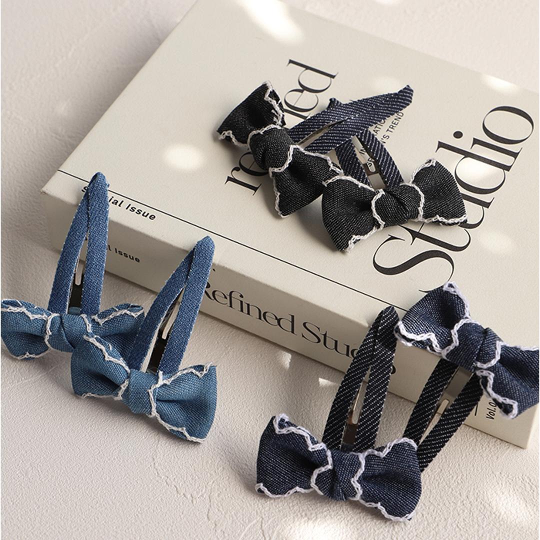 RORA ヘアクリップ 通販 ローラ ジャスミン パッチンピン パッチンどめ パッチン留め ヘアアクセサリー 髪飾り キッズ 子供 子ども こども リボン カジュアル かわいい おしゃれ 女の子 女子 入園式 卒園式 入学式 卒業式 キッズファッション ブルー ・