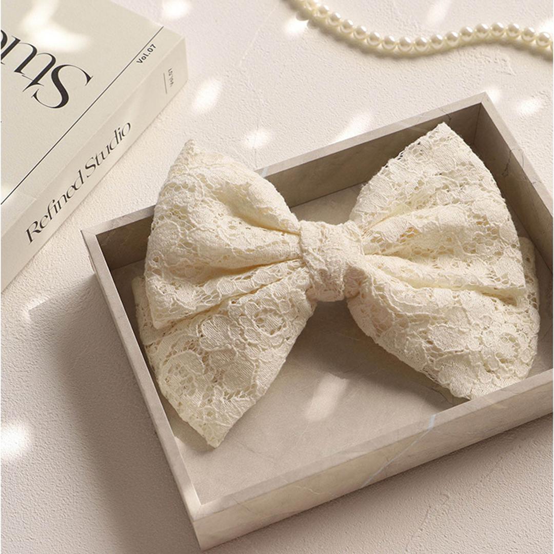 RORA ヘアクリップ 通販 ローラ エリザ バレッタ ヘアアクセサリー 髪飾り キッズ 子供 子ども こども リボン レース 大きめ しっかり かわいい おしゃれ 女の子 女子 入園式 卒園式 入学式 卒業式 フォーマル 発表会 結婚式 キッズファッション キナリ ・