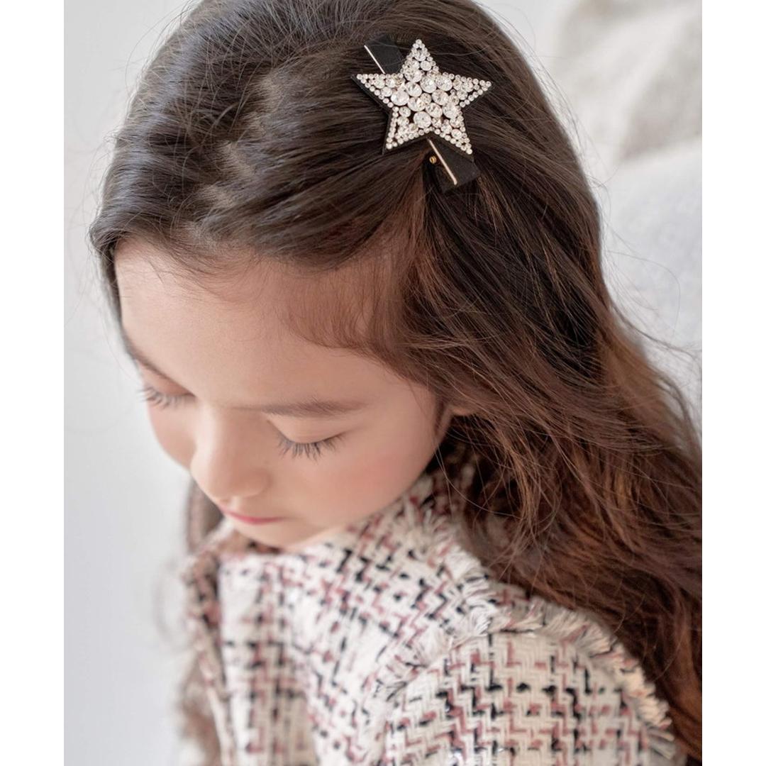 Rora ヘアクリップ キッズ 通販 ヘア クリップ 48472102 プラハジルコニアスターヘアクリップ 星 キラキラ 子供 女の子 卒園式 入学式 結婚式 発表会 かわいい オシャレ 可愛い ヘアアレンジ ヘアーアクセサリー ヘアアクセサリー キッズファッション クリスタル フリー