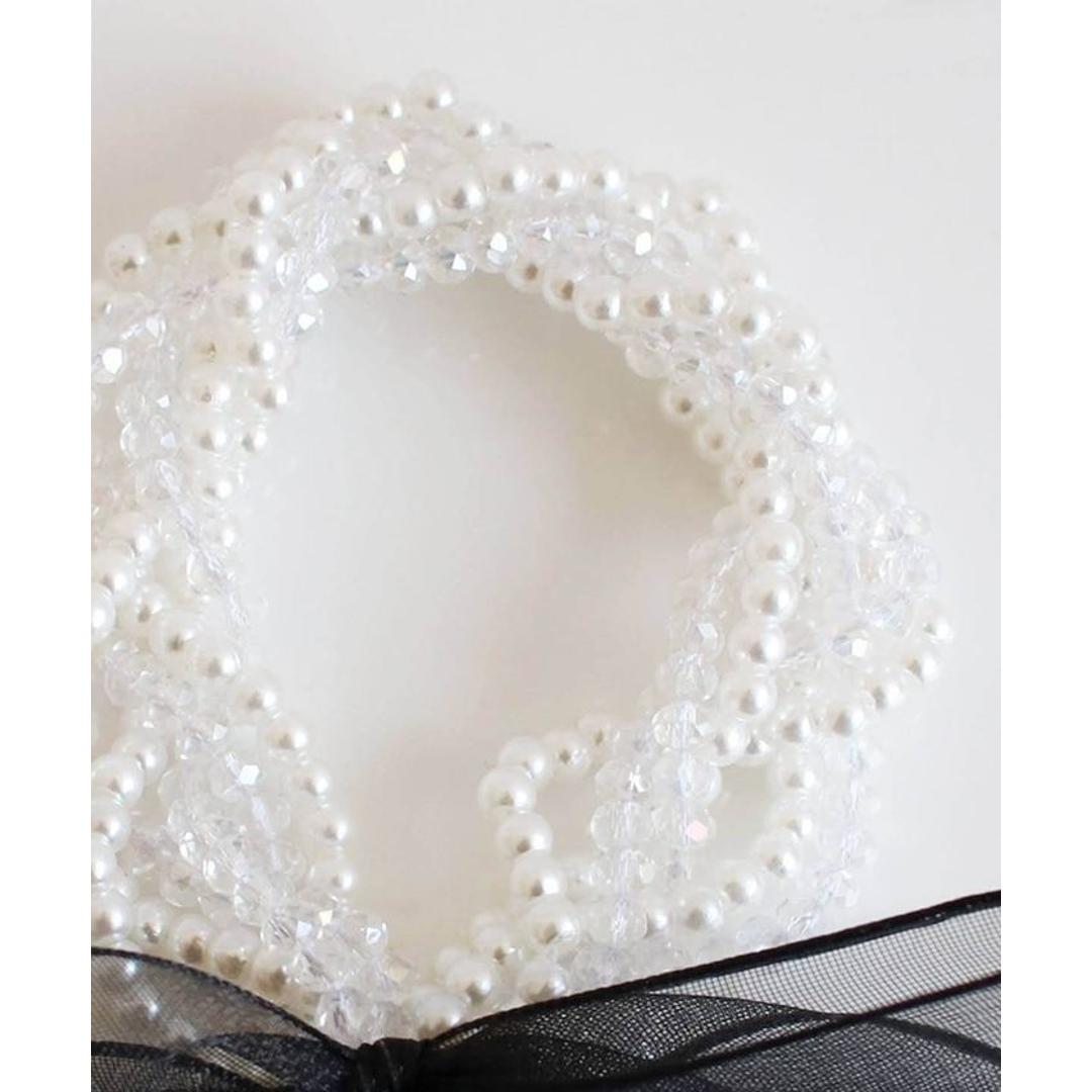 Rora ヘアゴム キッズ 通販 ボンジュール ビジュー 髪ゴム 髪飾り 髪留め リボン パール 女の子 子供 子ども こども おしゃれ かわいい フォーマル 大人っぽい 上品 入園式 卒園式 入学式 卒業式 結婚式 パーティー ヘアアレンジ ヘアアクセサリー ホワイト フリー