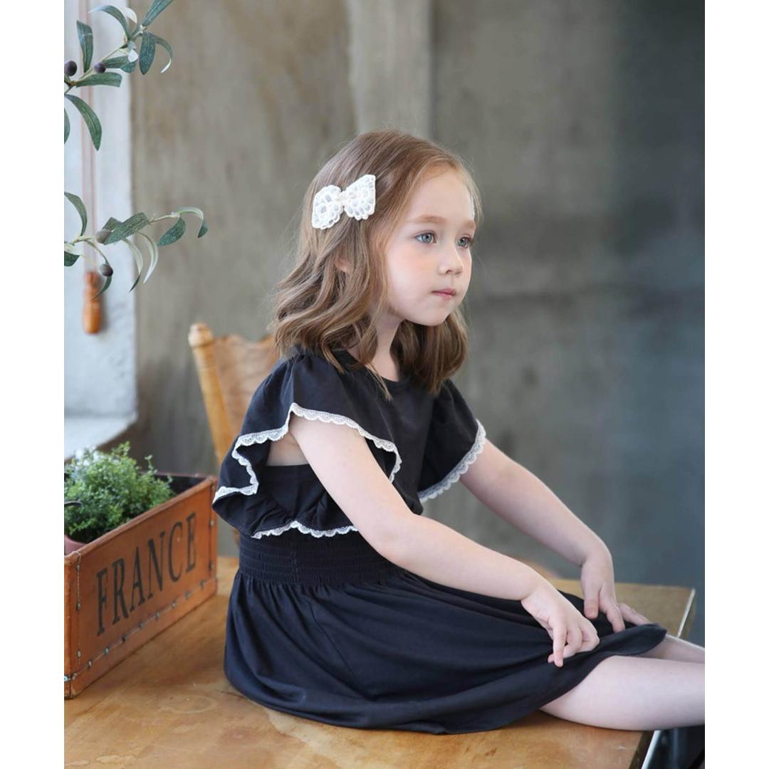 Rora ヘアクリップ キッズ 通販 ベイリー 髪飾り 髪留め リボン 大きめ レース パール ホワイト 女の子 子供 子ども こども フォーマル ナチュラル カジュアル 卒園式 入学式 結婚式 パーティー 七五三 誕生日 かわいい おしゃれ ヘアアクセサリー アイボリー フリー