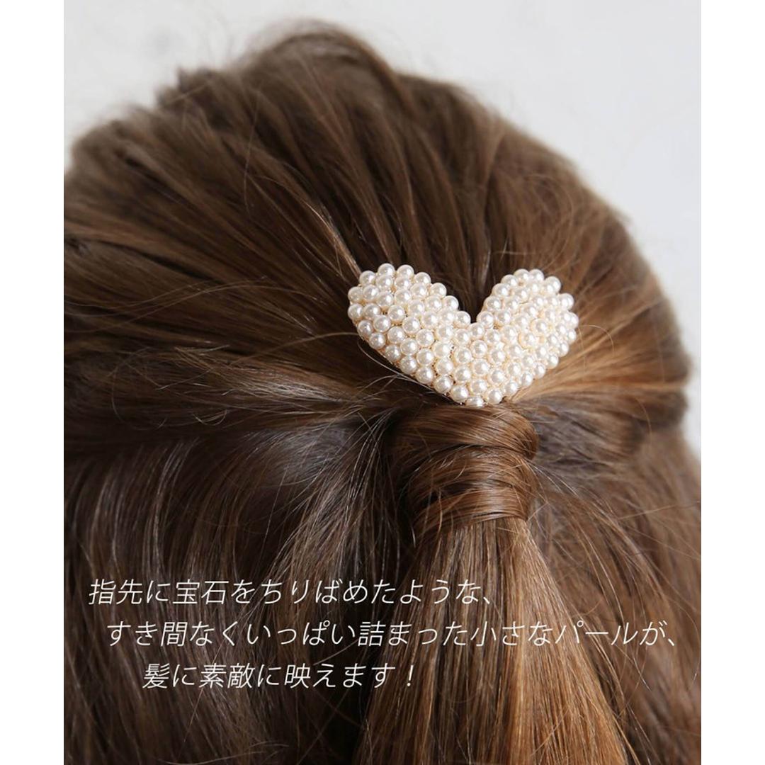 Rora ポニーフック 通販 ハートン 髪飾り ポニー フック ヘアカフ ヘアフック ポニーテール ハート パール ゴールド 女の子 子供 子ども こども フォーマル 卒園式 入学式 卒業式 結婚式 パーティー 発表会 七五三 ヘアアレンジ ヘアアクセサリー ホワイト フリー