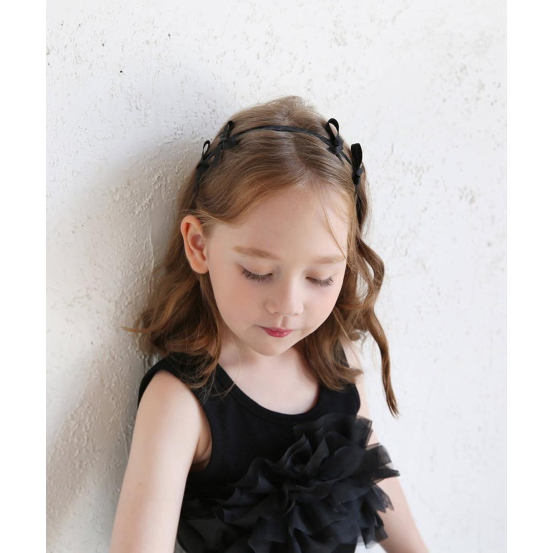 Rora カチューシャ キッズ 通販 エガル リボンカチューシャ ヘッドドレス 髪飾り ヘアバンド リボン 小さい 細め 細い フォーマル 女の子 子供 子ども こども 結婚式 パーティー 卒園式 入学式 七五三 誕生日 かわいい おしゃれ ヘアアクセサリー ブラック フリー