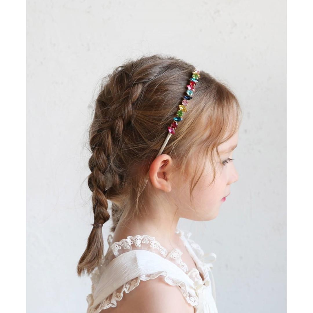 Rora カチューシャ 通販 ビジュー キラキラ 68672302 髪飾り ヘッドドレス 子供 女の子 フォーマル 可愛い おしゃれ 発表会 入園式 卒園式 入学式 子ども用アクセサリー ヘアアレンジ ヘアーアクセサリー ヘアアクセサリー キッズファッション カラフル フリー