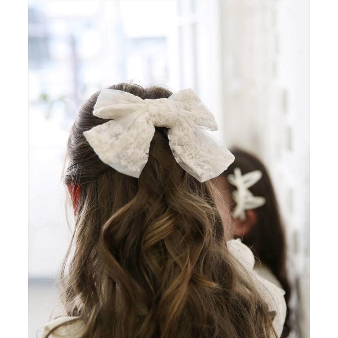 リボン バレッタ 大きい 通販 髪飾り 子供 子ども 女の子 おしゃれ かわいい オシャレ 可愛い 卒園式 入園式 入学式 卒業式 ピアノ発表会 七五三 結婚式 パーティー レース シンプル ヘアアレンジ ヘアーアクセサリー ヘアアクセサリー キッズファッション キナリ フリー