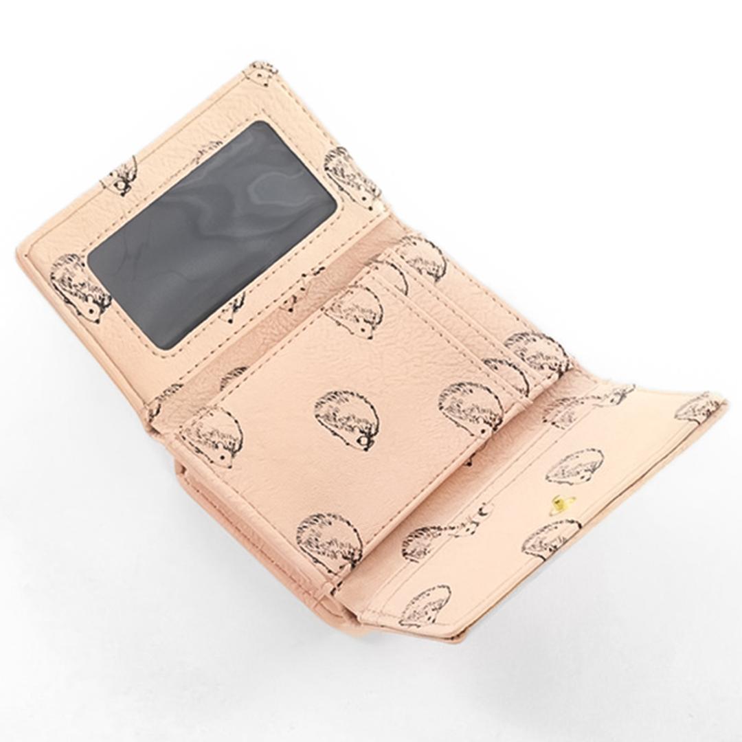 財布 レディース 三つ折り 通販 三つ折り財布 三つ折財布 折財布 折り財布 レディース財布 折りたたみ財布 折り畳み財布 さいふ サイフ コンパクト かわいい 可愛い おしゃれ オシャレ 女性 女の子 ハリネズミのハリー プレゼント ギフト アイボリー ・
