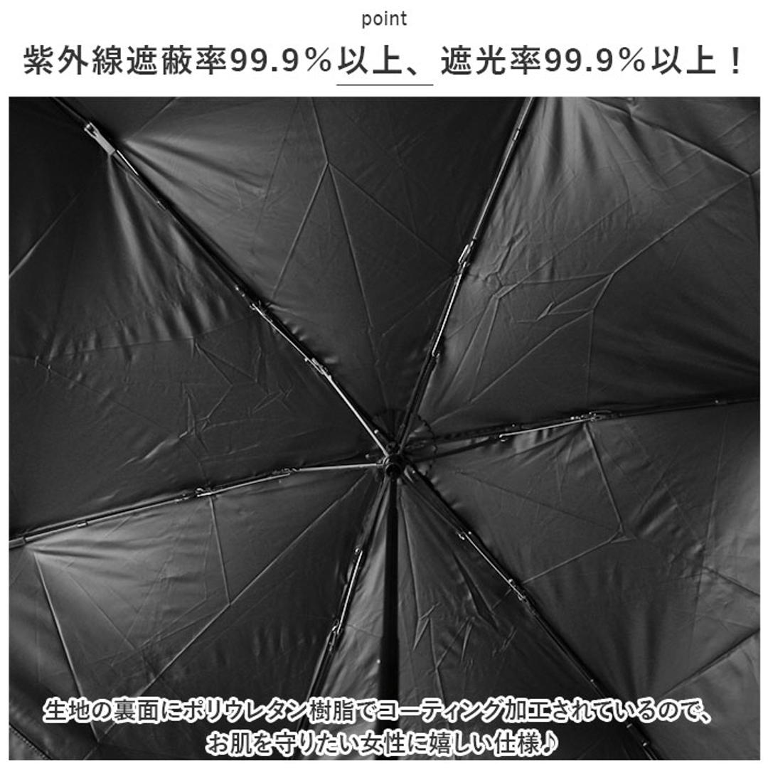 ビコーズ 傘 because 通販 折りたたみ傘 日傘 遮光 晴雨兼用傘 折り畳み傘 晴雨兼用 UVカット 手開き 55cm 55センチ 大きめ ラージ おしゃれ シンプル 大人 かわいい 通勤 通学 女性 女の子 PUコーティング ブラックコーティング プレーンカラー/アイボリー ・