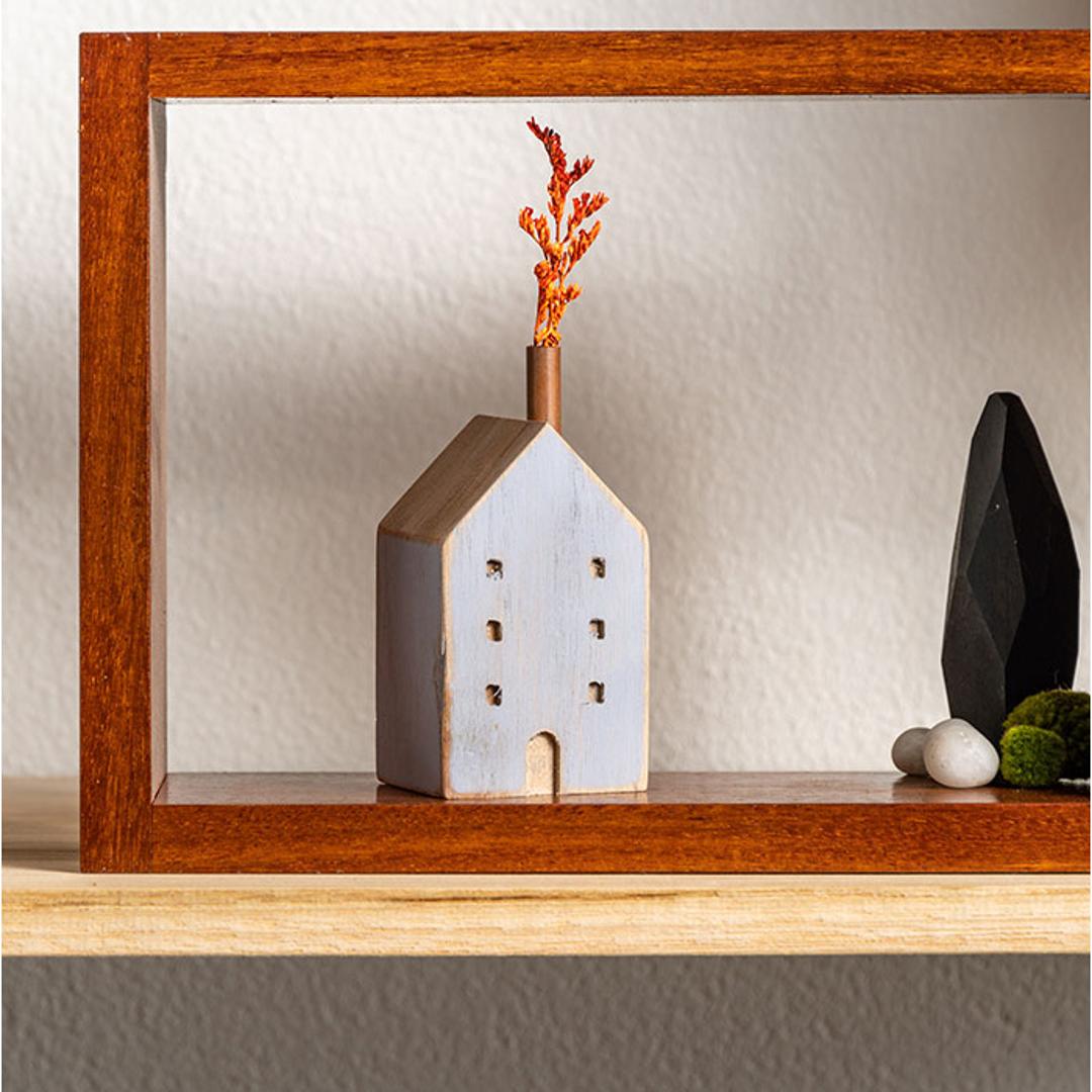 オブジェ インテリア 置物 通販 木のお家 一輪挿し 飾り 木製 インテリア雑貨 フラワーベース 花瓶 雑貨 花びん インテリア小物 ドライフラワー 贈り物 ギフト ナチュラル おしゃれ オシャレ 食卓 玄関 デスク かわいい ホワイト ・