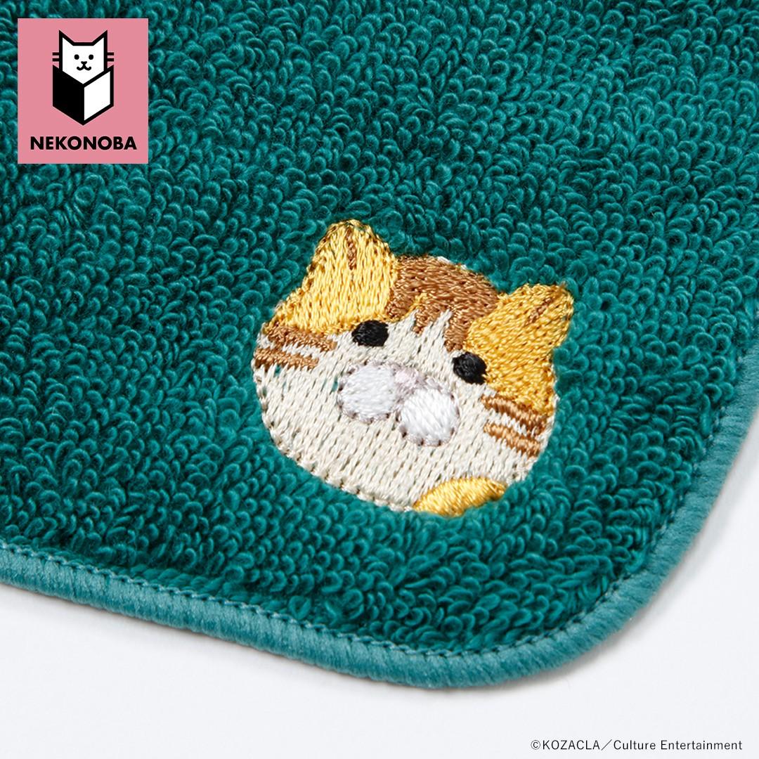NEKONOBA グッズ 通販 ネコノバ 今治タオル ハンカチ タオルハンカチ 今治 ハンドタオル ハンカチタオル ミニタオル 手拭きタオル キャラクター おしゃれ 猫 ねこ ネコ 猫グッズ かわいい レディース メンズ 刺繍 子ども 小学生 みけちゃん ・