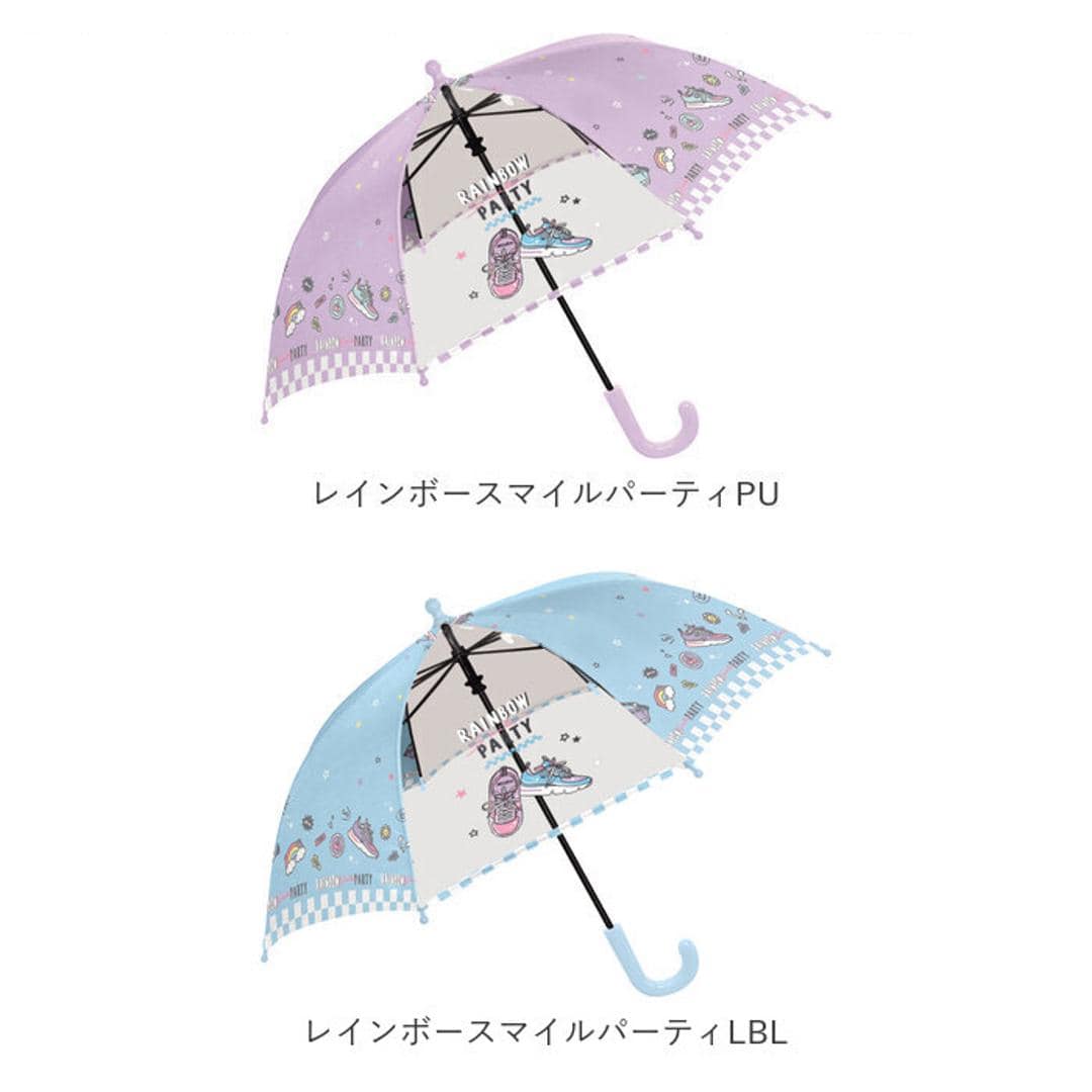 傘 子供 サイズ 通販 おしゃれ 45cm 手開き キッズ 園児 グラスファイバー骨 丈夫 透明窓 ピンク 女の子 かわいい 水色 軽量 軽い カサ 雨傘 長傘 子供用 保育園 幼稚園 レインボースマイルパーティPU ・
